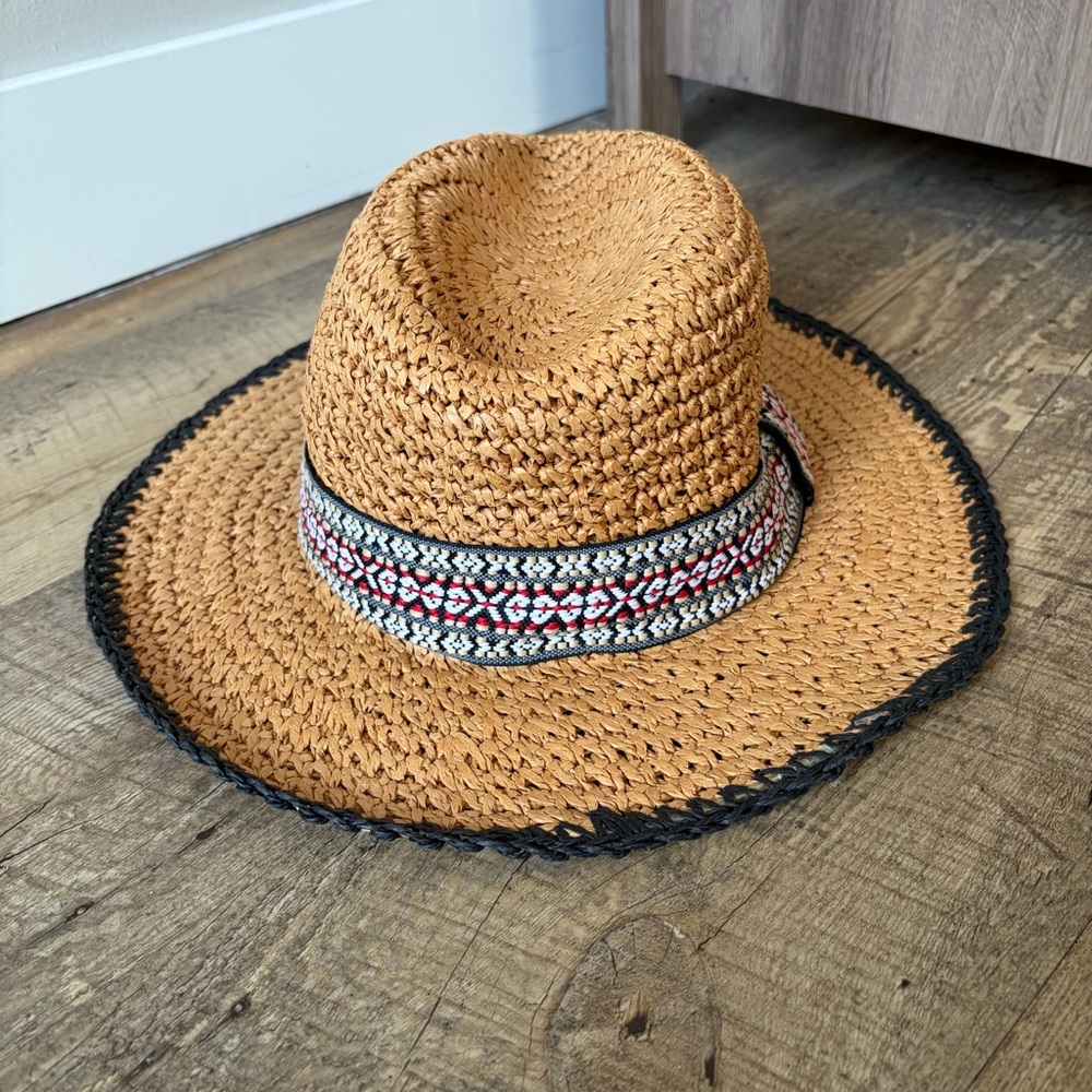 Echo Design Embroidered Paper Straw Panama Hat - Picture 3 of 12